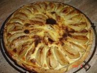 recette - Tarte aux pommes, camembert et lard fumé