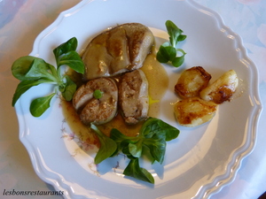recette - Foie gras frais poêlé aux pommes